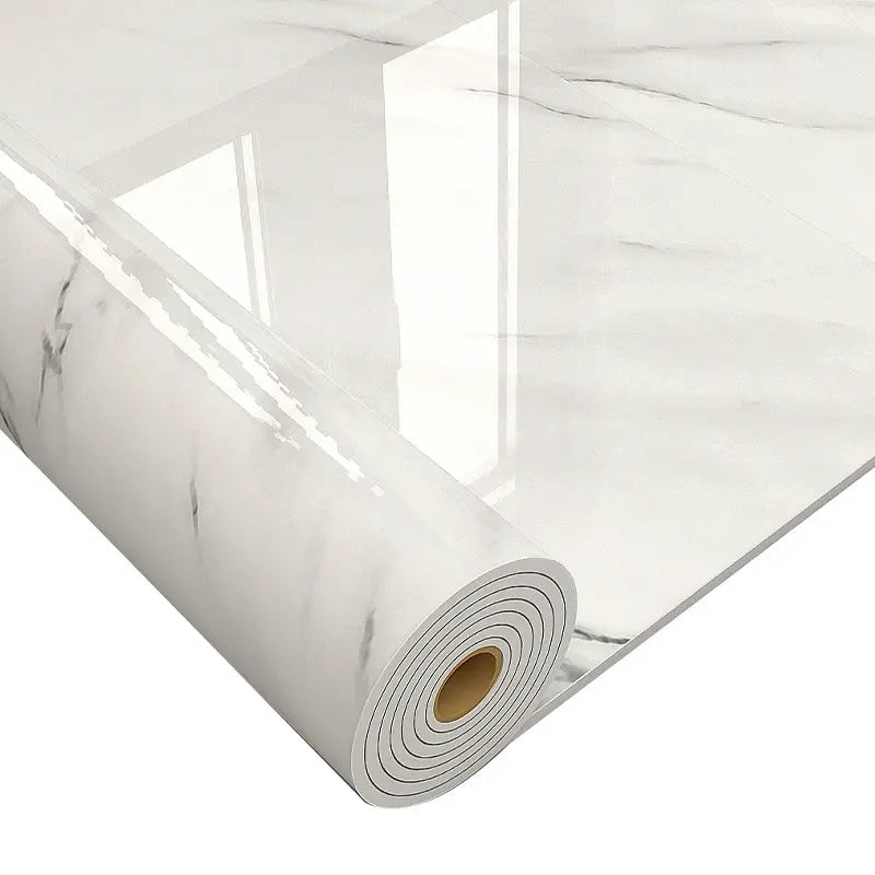 23In×118In Marble Pattern Wallpaper Roll, Waterproof Floor & Wall Sticker, Thickened Self-Adhesive, Easy Clean & Install, DIY Decor for Kitchen, Bedroom, Living Room, Bathroom — Vinyl Flooring